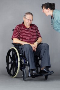 abused man in wheelchair