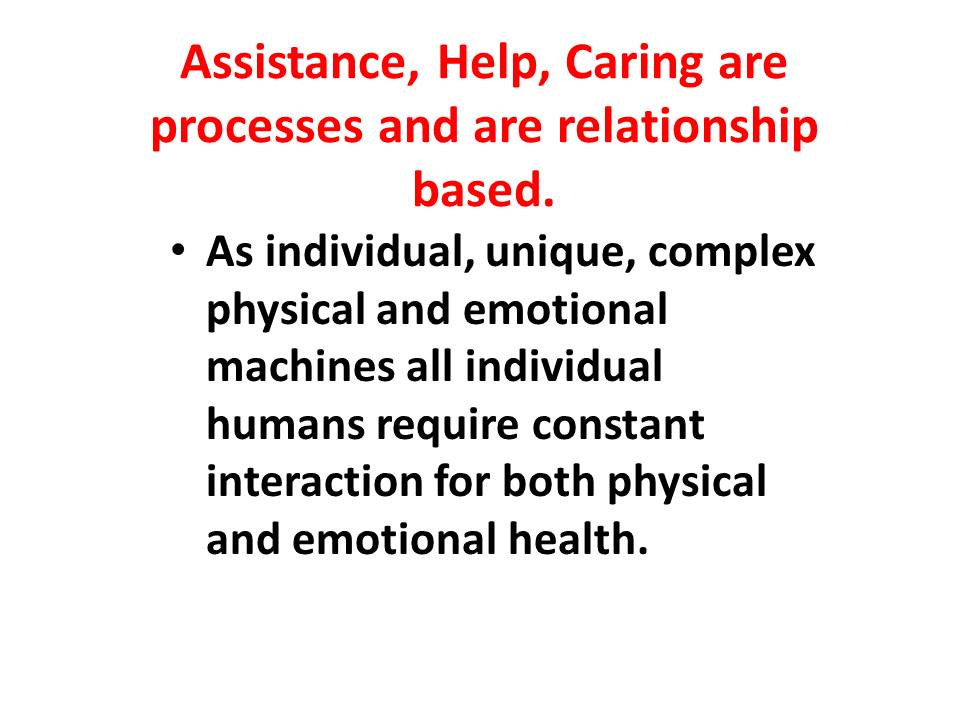 Assistance Help and caring