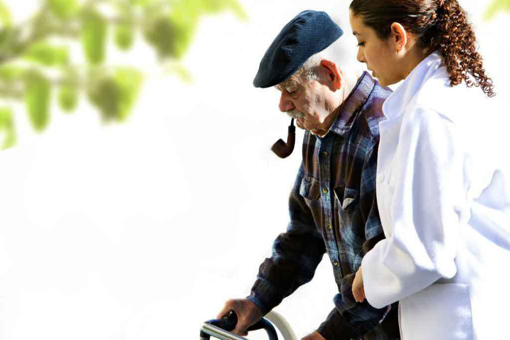 Alzheimers Dementia nurse with patient